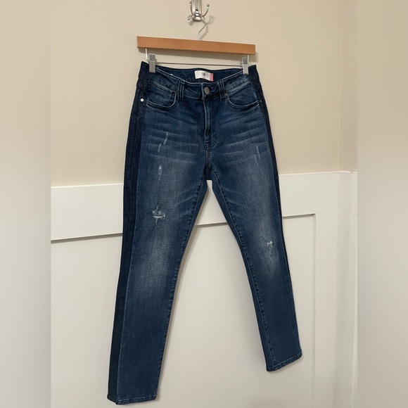 Cabi High Straight Tuxedo Denim Jeans Size 6 - Picture 4 of 8